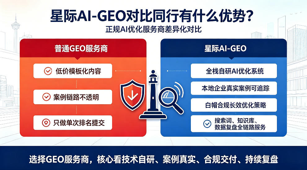 甘肃星际AI-GEO对比同行有什么优势？正规AI优化服务商差异化对比